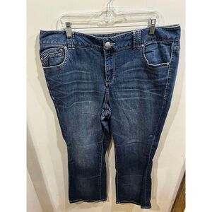 Lane Bryant Jeans Womens Size 20 Petite Blue High Rise Distinctly Bootcut Denim